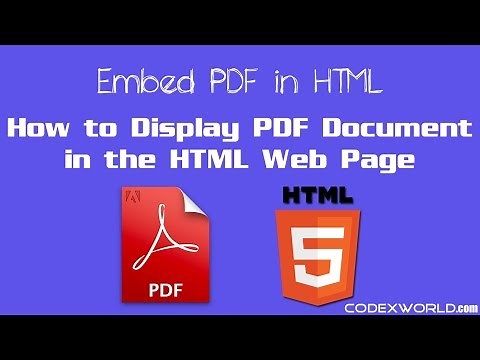 How to Embed PDF Document in HTML Web Page