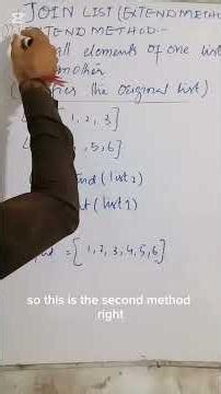 Join the List Using Extend method| #python #youtubeshorts