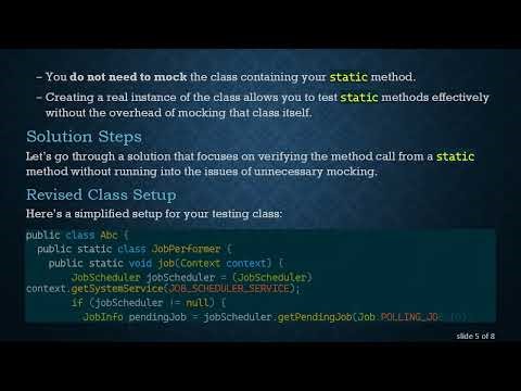 How to Successfully Verify a Method Called from a static Method in Unit Testing