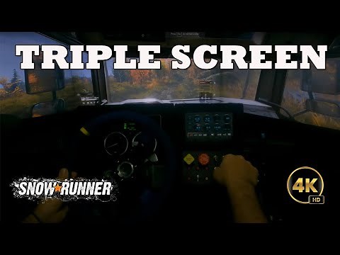 SnowRunner on a TRIPLE SCREEN SETUP - Extreme Off-Road simulation Experience!