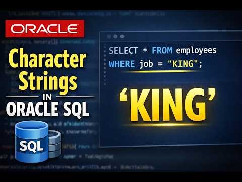 Character Strings in Oracle SQL | WHERE Clause Tutorial for Beginners