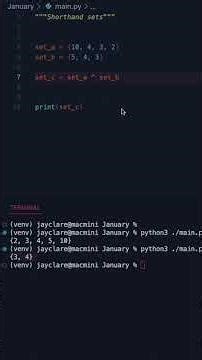 Python 3 | Set Ops for Beginners #programming #python