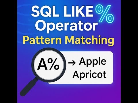 Master SQL LIKE Operator | Pattern Matching with % and _ | Pattern Matching in SQL
