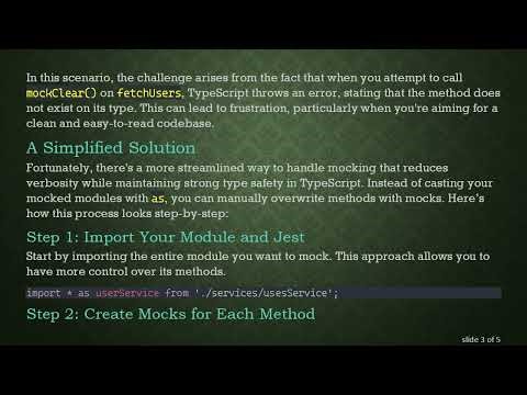 Mastering Typing Mocked Modules in TypeScript with Jest