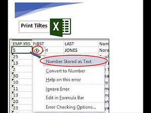 How to Fix numbers stored as text error in excel