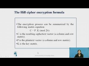 Hill Cipher in Networking and Security