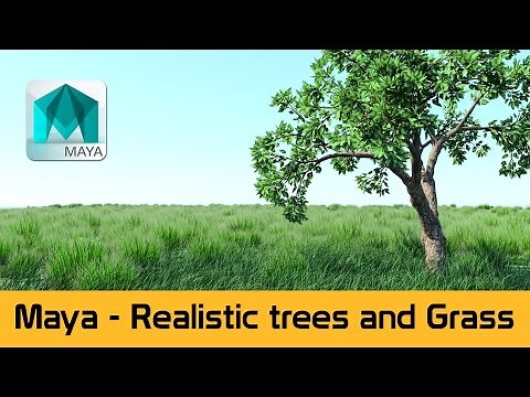 Maya 2016 - Create realistic grass and trees using Paint FX