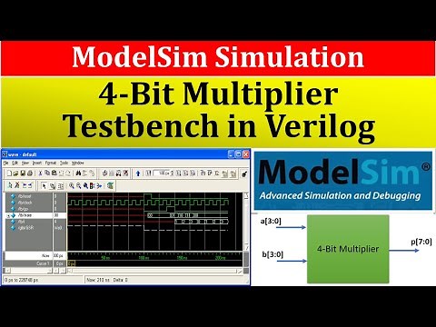 Verilog Simulation of 4-bit Multiplier in ModelSim | Verilog Tutorial