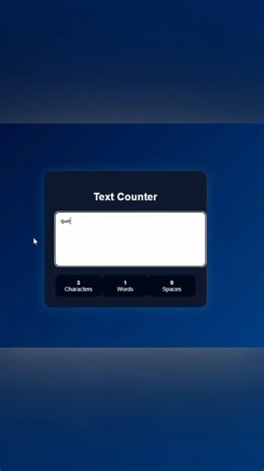 How to create a Text counter in html css or JavaScript New video #css #html#html