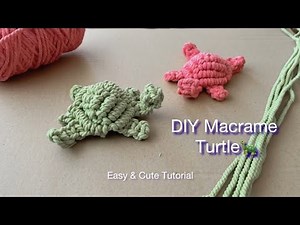DIY Macrame Turtle 🐢 | Easy & Cute Tutorial for Beginners