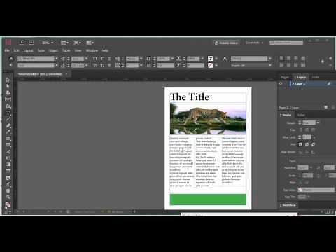 Adobe InDesign Tutorial | Create a Cover Page | For Beginners