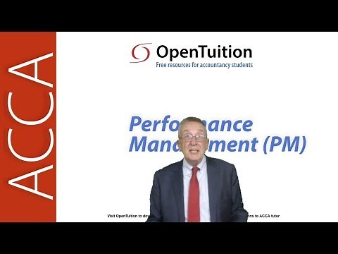 Introduction to the ACCA Performance Management (PM) Exam