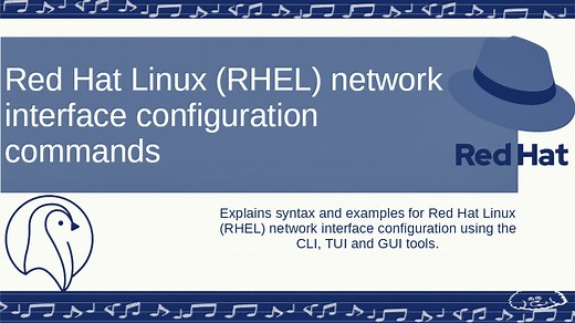 Red Hat Linux (RHEL) network interface configuration command