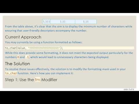 How to Format a Number in PL/SQL for Clean Output