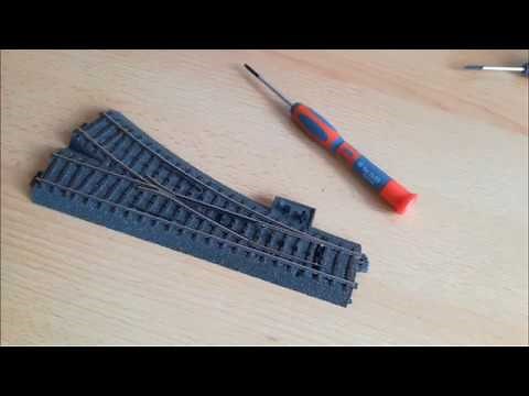 Märklin Weiche mit Antrieb (74491) und Decoder (74461) ausrüsten und programmieren.