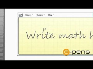 Use the e-pens digital pen with Windows 7 Math Input Panel