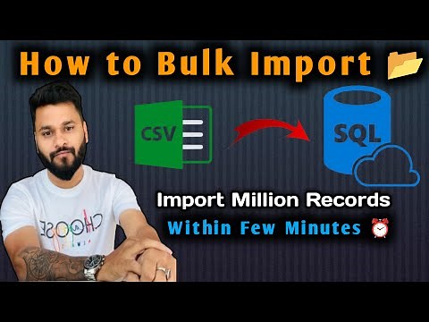 How to bulk insert CSV data into SQL Server database table using query