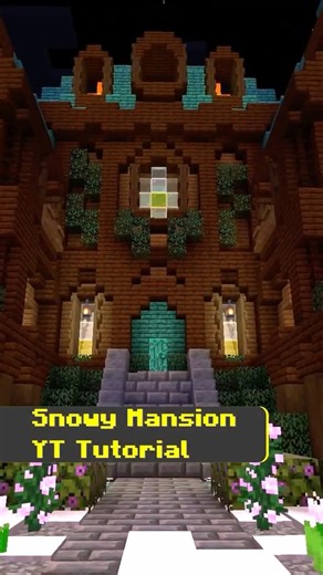 Minecraft How to Build a Pro Snowy Mansion | Minecraft Festive Mansion Tutorial #gearsaw #minecraft